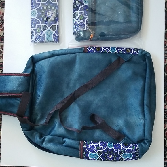 Backpack Wallet Purse Set of Three Textile Bags New With Tag YouTab - Picture 3 of 16